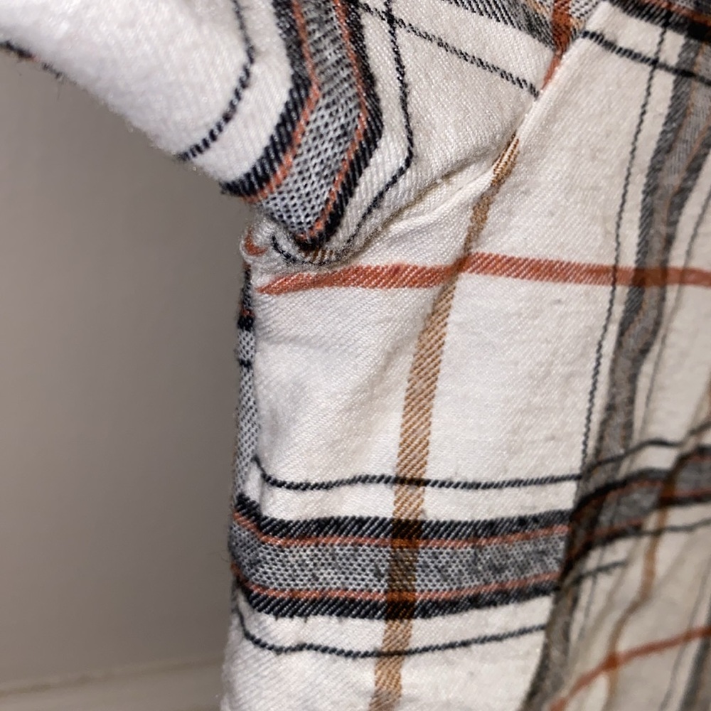 SHEIN XL Essence Plaid Drop Shoulder Button Up Pocket Front Shirt - Picture 7 of 13